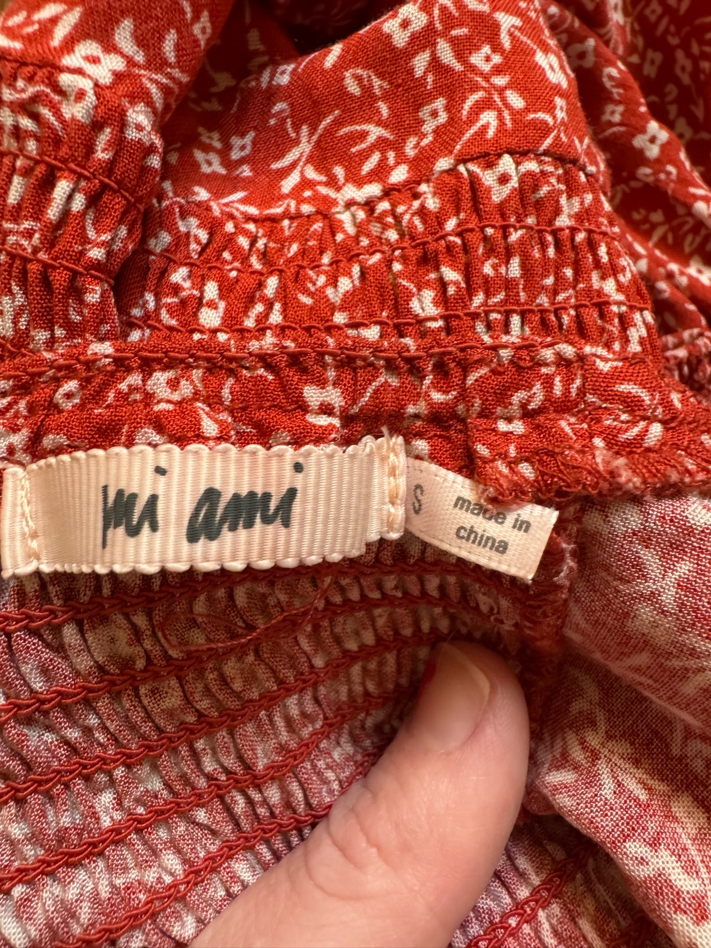 Mi Ami - Small, Coral Floral Off-Shoulder Maxi Dress - Picture 3 of 14